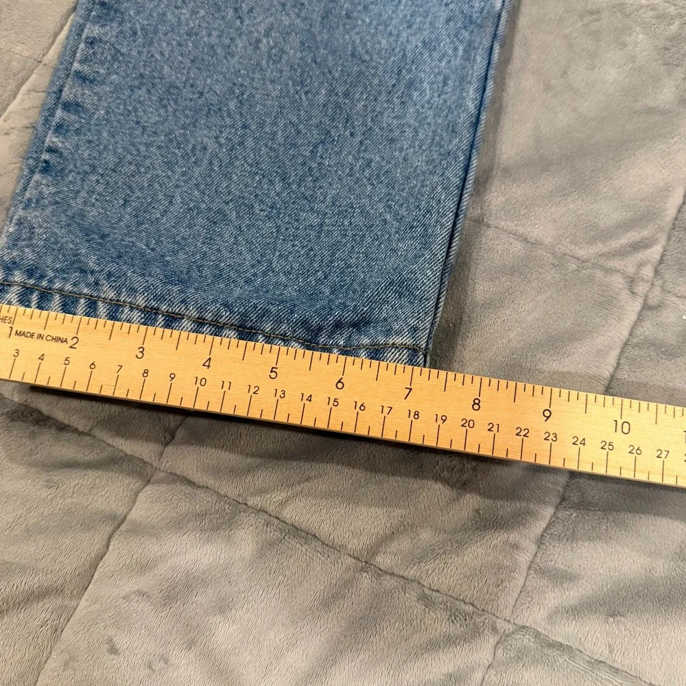 Cabela's Flannel Lined Jeans Women 10 Reg Blue Plaid High Rise Straight Vintage - Picture 5 of 8